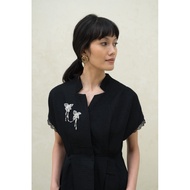 BYROAM x OUI.STUDIO RAYA COLLECTION 2026 TOP AKSARA TOP BLACK & WHITE GRADUATION KEBAYA