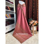 Silk Sarong Woven 6-Shuttle Natural Color Size 1x2 Meters Bottom Pattern Pink Code L1-PS-0507684