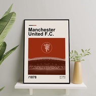 European Football Club Frame Poster Size 10R-16R - Manchester United Frameblock
