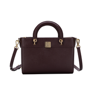 Guy Laroche กระเป๋าถือ DOUBLE TOP HANDLE มีสายสะพายยาว รุ่น AGH0603 - สีแดงมารูน