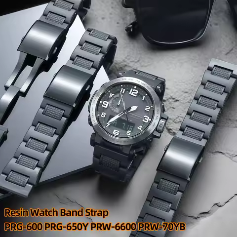 22MM 23MM 24MM Composite Resin Watch Band Strap for Casio Pro Trek PRG-600 PRG-650Y PRW-6600 PRW-70Y