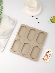 6格菱形手工皂芳香蠟矽膠模具，DIY蠟燭皂模具單個包裝