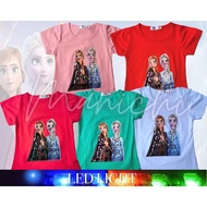 Kids Girl Shirt Anna&Frozen LED Light