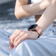 花花圖案白色蘋果錶帶 Apple Watch 4/5/6/7/8/9/10/SE/Ultra