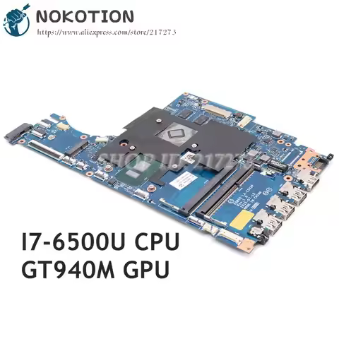NOKOTION For TPN-C122 HP Envy 15-AE 15-ae101nf Laptop Motherboard I7-6500U GT940M MainBoard ASW50 LA
