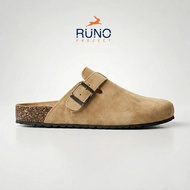 Boston Beige Mules Clog Classic Sole Runo Project - Birken Docmart Men's Sandals