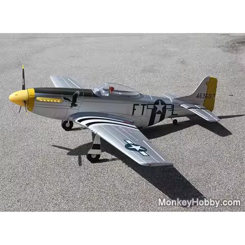 Dynam 1200mm P51 P51D Mustang RC Warbird PNP DY8939 Without Lipo Battery, Transmitter and Receiver