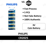 [100% ORIGINAL] PHILIPS CR2016 CR2025 CR2032 3V Battery Bateri Keyless Remote control Coin button Fo