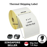 [SG] Thermal Shipping Label Paper Roll (300pcs 100*150mm) - Airway Bill AWB Adhesive Sticker Labels