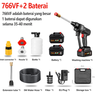 Cordless jet cleaner tekanan tinggi Mesin cuci mobil dan motor 10 baterai 766V 160bar 25000mah Memil