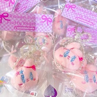 Ribbon Bunny Fluffy Keychain