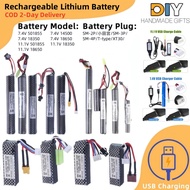11.1V Battery Toy Accessory 7.4V Rc Rechargeable Battery 62*18*15mm Bateri SM 4 Pin Charger