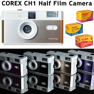 Corex CH1 Half Frame Film Camera Reusable Camera Like H35 (Optional Kodak Ultramax 400 35mm Film/Gol