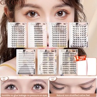GECOMO Glue Free False Eyelashes Natural Self-Adhesive Lashes Magnetic Eyelash NO Glue Lash Cluster 