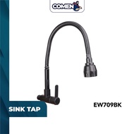 ELISE Flexible Wall Sink Tap EW709BK Black Wall Mounted Kitchen Sink Faucet Water Tap Kepala Paip Si