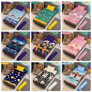 Zippered Bed Sheet Zippered Foam Mattress Cover with Floral Motif Abstract/ 70-180 200 (15-20)