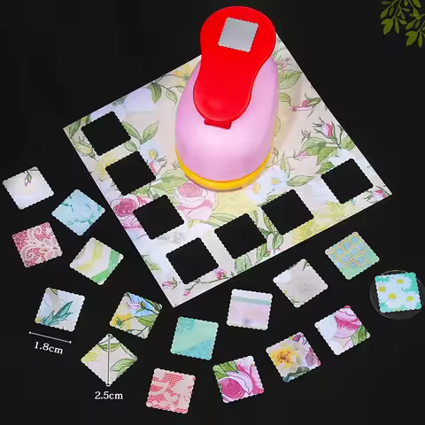 Premium Stamp Border Stamp Shape Craft Punch Embossing Machine Round / Square Hole Punch Toothed Pun