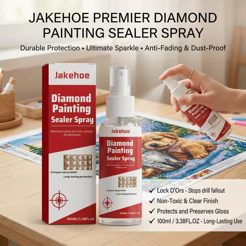 Diamond Painting Sealer Spray Fast Curing Transparent Coating Preserve Sparkle Shine Prevent Fading 