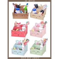 Wooden table top rack, table organiser, desktop rack, small rack, pencil rack, rak kecil, rak atas m