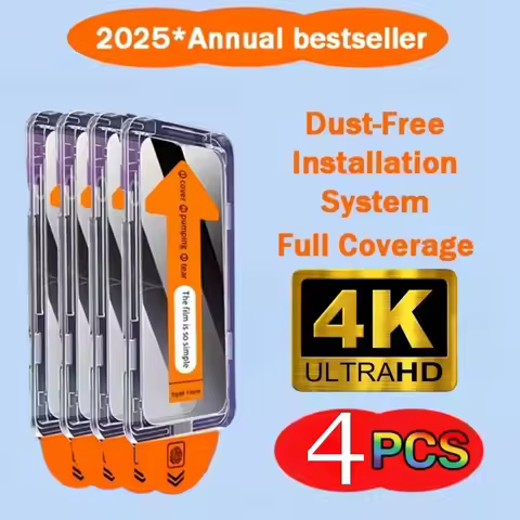 4Pcs Ultra HD Tempered Glass for IPhone 17 Promax 16 15 14 Plus 11 Promax 9H Hardness Screen Protect