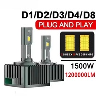 LED D3S Headlight Canbus Bulbs D4S D2S D8S D1R D2R D3R LED Car Light 1500W 1200000LM Super Bright Bu