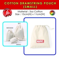 Canvas Drawstring Pouch - Cotton Pouch - Kanvas Pouch Beg Logo Marvel Batman