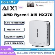MINISFORUM AI X1 Pro Ryzen AI 9 HX 370 Radeon 890M DDR5 5600Mhz M.2 PCIE4.0 WIFI7 Gaming MINI PC