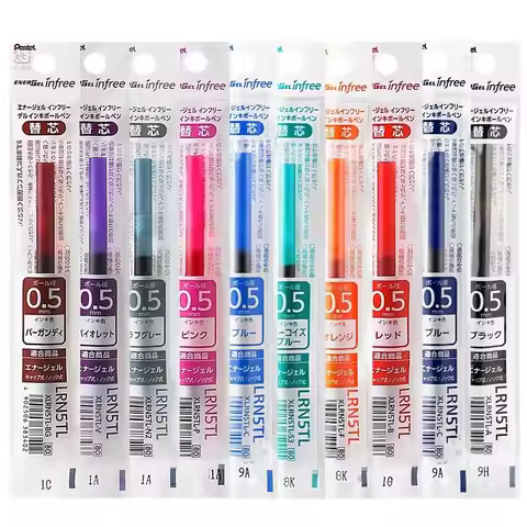 Pentel BLN75TL Color Gel Ink Pen Refills 0.5mm Smooth Writing Quick Drying for EnerGel Gel Pen Ballp