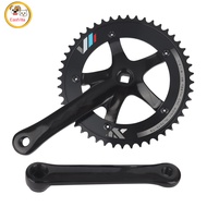 48T 166mm Single Speed Crankset Fixed Gear Square Taper Alumniun Alloy Sprocket Fixed Sprocket Crank