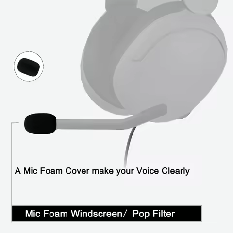 Premium Custom Foam Mic Cover for Sony Inzone H3/H5/H7/H9 Gaming Headset – Windproof Microphone Wind