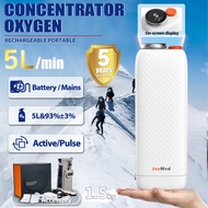 【5L】Rechargeable Portable Oxygen Concentrator 1L-5L Adjustable 90% Pure Oxygen Portable Home Oxygen 
