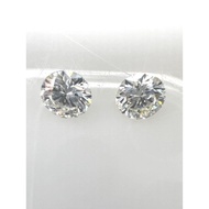 Latest! Total 1.059ct PT Natural Diamond Earrings Center Gem Research Institute Accuracy