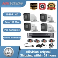 Hikvision CCTV 4/8CH 2MP  With Audio Dome Bullet CCTV Camera Package with HD Cellphone Remote Monitoring IP67 Outdoor Waterproof  Security Camera