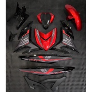 Y15 V1 V2 EXCITER RC MERAH HITAM COVER SET TAMPAL SIAP STICKEF