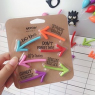 6 Pcs Fridge Arrow Magnets Note-pasting Strong Magnet Leave Message 3D Effect Refrigerator Decoratio