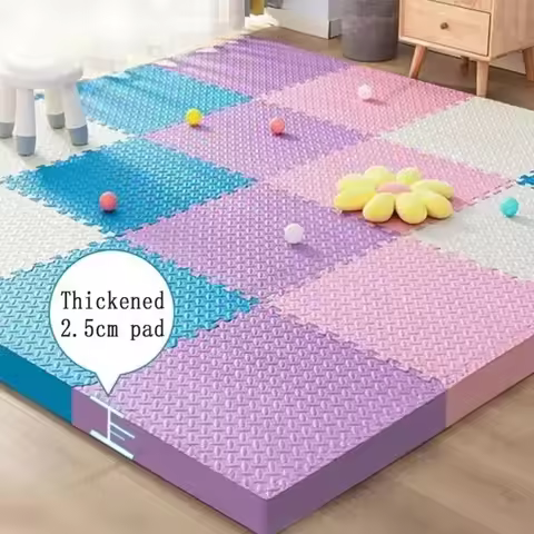 16Pcs 30x30 Thick 2.5cm Baby Play Mat Soft Foam Interlocking Puzzle Floor Mat Carpet Crawling Pad Ki