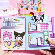 Sanrio Sticker Game Toy Diy Quiet Book Cartoon Interest Puzzle Kawaii Anime My Melody Kuromi Kid Christmas Gift