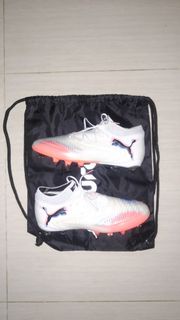 Puma future 8 AG 白橙色 連鞋袋