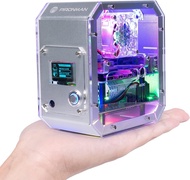 Pironman Raspberry Pi 4 Case, Raspberry Pi Mini PC - Aluminum Alloy Tower Case, Tower Cooler, M.2 SA