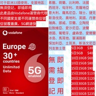 Vodafone歐洲33國5G上網卡 旅遊卡 數據卡 可選Esim版