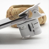 1Pc 60X mobile phone microscope macro lens zoom micro camera clip with led light