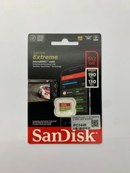 Sandisk 512GB 全新原裝香港行貨記憶卡 Extreme A2 4K UHD R:190MB W:130MB TF MicroSDXC Card SDSQXAV-512GB-GN6MN