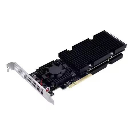 L93A-Split-Free PEX8747 4 Quad M.2 Nvme To Pcie 3.0 X8 Expansion Card Adapter With Heatsink, Support