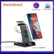 SwanScout C01 for Samsung GalaxyWatch7 6 Watch S25 24 Z Flip6543 series Mobile Clock 3in1 portable w