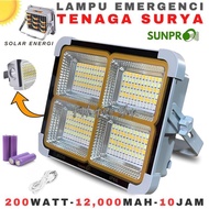 LAMPU SUNPRO S-109 TAMAN SOLAR LIGHT LED 200W TENAGA SURYA - LAMPU OUTDOOR - LAMPU SOROT - LAMPU EME