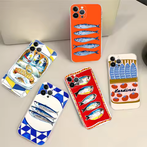 Sardines Phone Case For Xiaomi Redmi Note 14 13 12 12S 12C 11 10 10C 13C 10s A1 A2 A3 Pro Plus 4G 5G