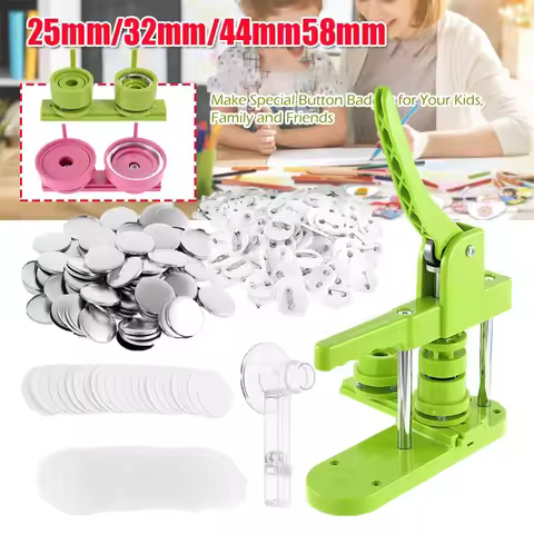 Button Badge Maker Machine DIY Pin Button Maker Press Machine Badge Punch Press with Free Button Par
