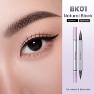 FOCALLURE Twin Tip Slim Eyeliner & Brow Pen Long Lasting Waterproof Smudge Proof 2-in-1 Double-ended