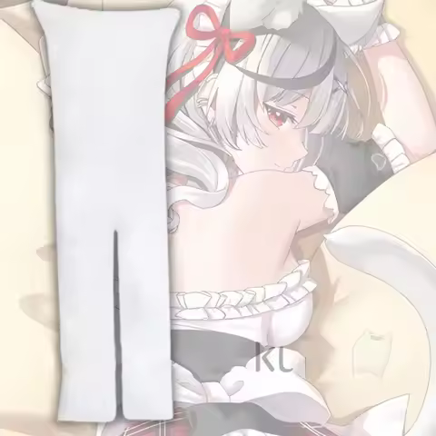 Otaku Split Leg Body Pillow Waifu Pillow Hugs Anime Dakimakura with Hole Long Cotton Inner Rectangle