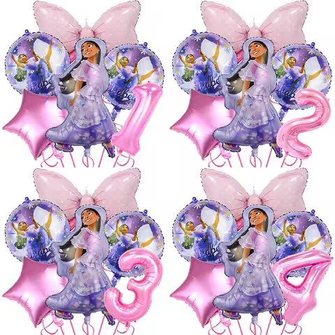 Encanto Isabella Balloons Decoration Happy Birthday Encanto Isabella Princess Baby Shower Pink Foil 